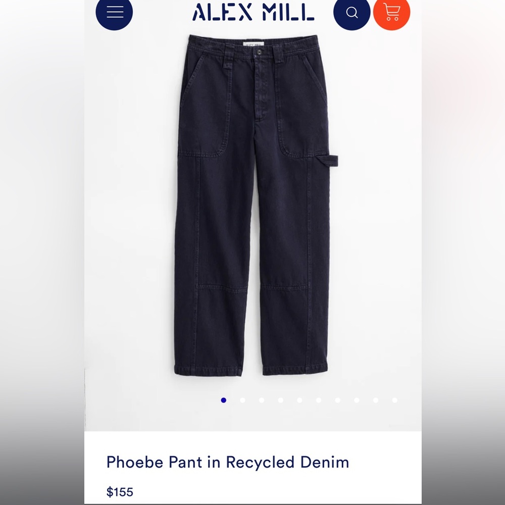 Alex Mill Phoebe Pant in Navy